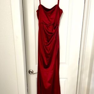 Windsor red satin dress